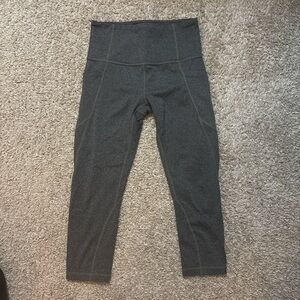Athleta Grey high-waisted Capri leggings